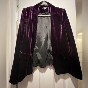 Tommy crushed velvet purple blazer